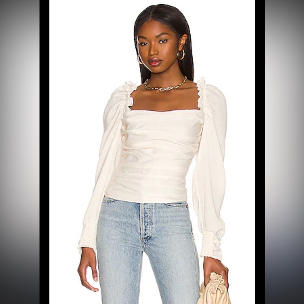 ASTR the Label Square Neck Puff Sleeve Top